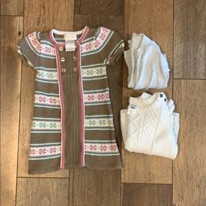 18m winter bundle sweater dress, fisherman sweater winter